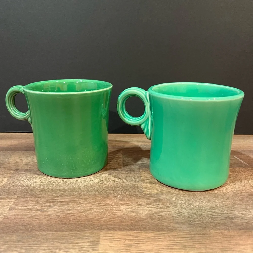 Vintage Fiesta Tom and Jerry Mugs in Original Green